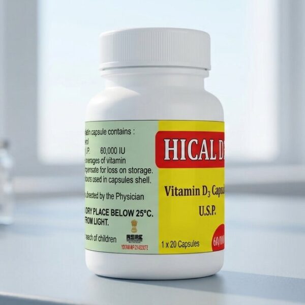 Hical D3 (Vitamin D3 Capsules U.S.P.  60,000 IU)